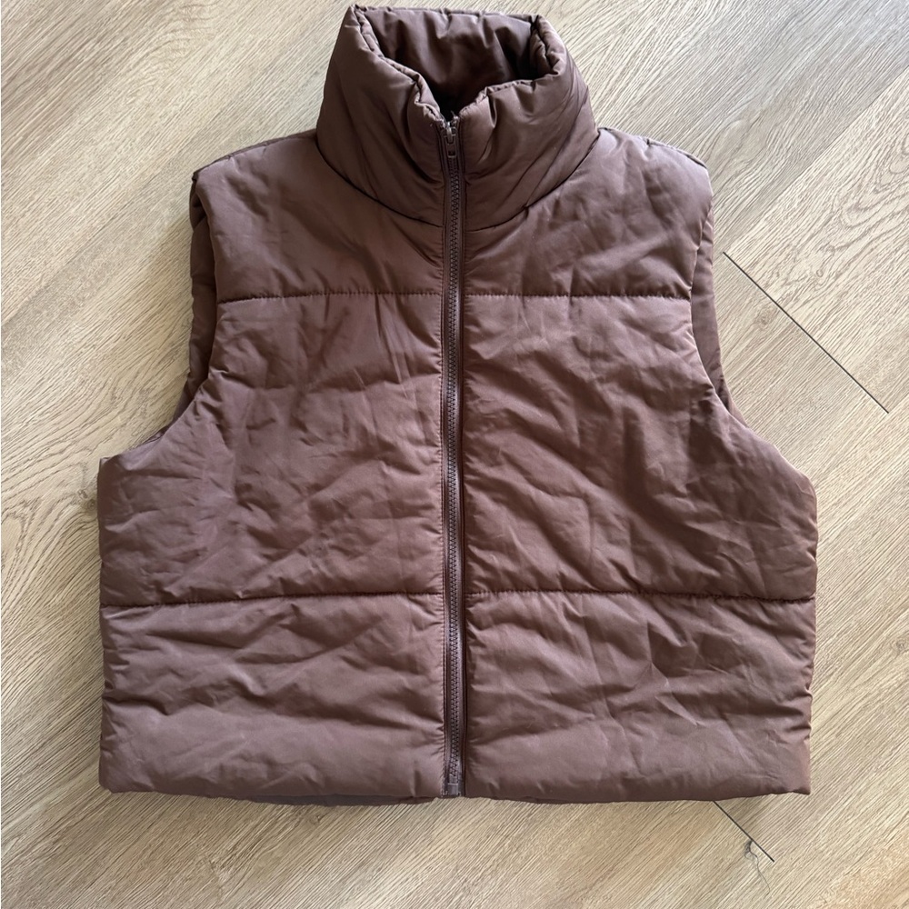 Brown Quilted Puffer Jacket